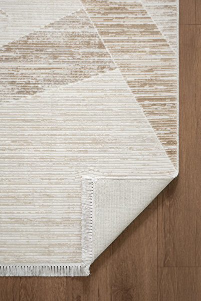 Karmen Halı Etro ET009B Krem Modern Desenli Parlak Ağır Yüksek Sıklıkta Salon...