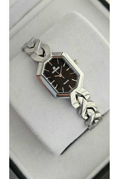 Raymond Rym-213057 Retro Women's Watch - Case and Strap Steel and 2 Years Warranty Silver-Black