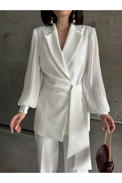 Vuntal BUTİK CHIFFON SLEEVE DOUBLE SET