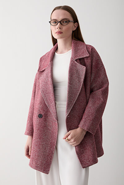 Laluvia Βουργουνδία 1ος Παλτό υψηλής ποιότητας Fishback Oversize Stash