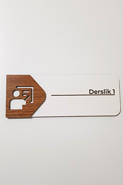 Kuzeylina Sınıf ve Derslik Kapı Tabelası – MDF Okul Yönlendirme Levhası | 19x...