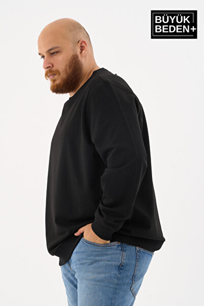Superlife Erkek Büyük Beden Bisiklet Yaka İnce Sweatshirt – Regular Fit %64 Pamuklu SPR26BSW956