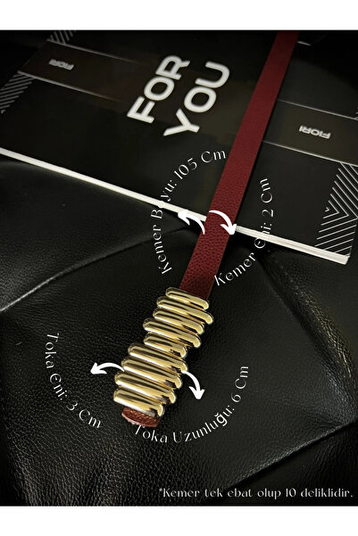 Fiori Design Stick cataramă centură subtire damă, centură palton, centură căm...