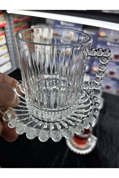 DİBA AVM 6 Persons 12 Pieces Tea Cup Tea Cup Nescafé Cup Tea Plate Cup Volume 200ml