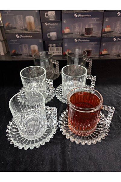 DİBA AVM 6 Persons 12 Pieces Tea Cup Tea Cup Nescafé Cup Tea Plate Cup Volume 200ml