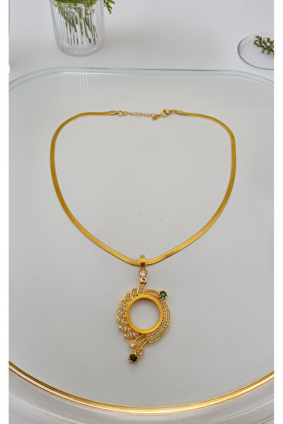 xtaki Çeyrekli italyan zincir kolye, Çeyrekli kolye, Çeyrek altın kolye, Yassı, yılan zincir kolye