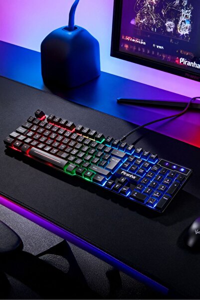 Piranha 2345 USB Kablolu 7 Renk LED Işıklı Gaming Q Klavye