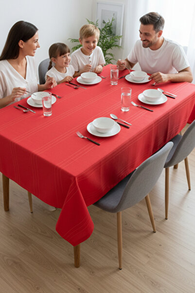 Dantelux Colber Masa Örtüsü (12 Kişilik) 160x220 - Kırmızı (YILBAŞI ÖZEL MODEL)