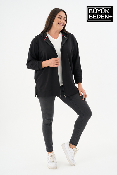 Superlife Γυναικεία ζακέτα με φερμουάρ και κουκούλα SPR26BTK955