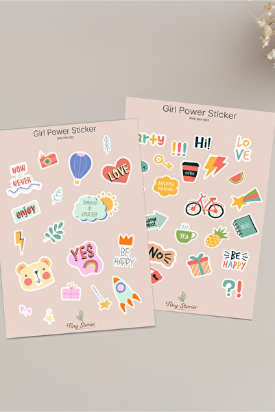 tinystoriestr Σετ Αυτοκόλλητων Girl Power