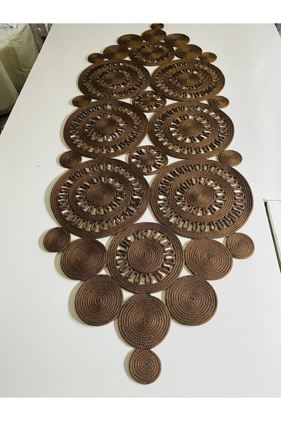 Oval Wicker Rug - Oval Jute Rug - Oval Knitted Wicker