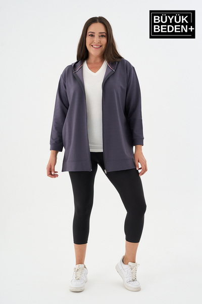 Superlife Γυναικεία ζακέτα με φερμουάρ και κουκούλα SPR26BTK955