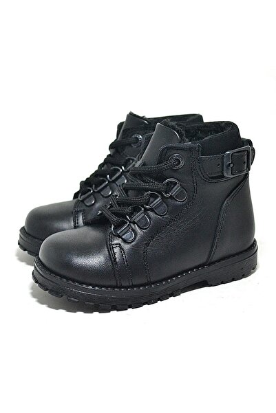 Rakerplus Griffon Genuine Leather Black Zippered Baby Boy Boots