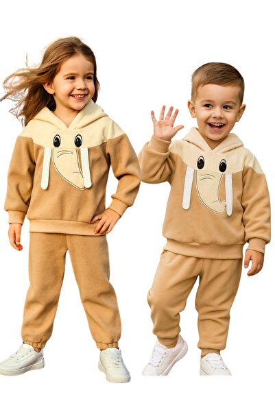 MAXI DRY Unisex Polar Children's Tracksuit Set, Elephant Figure, 1-6 Years Old