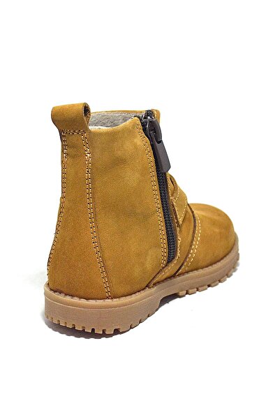 Rakerplus Chiron Hakiki Deri Sarı Fermuarlı Unisex Bebek Çizme