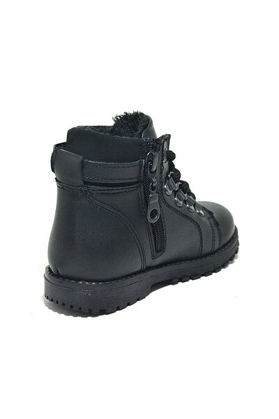 Rakerplus Griffon Genuine Leather Black Zippered Baby Boy Boots