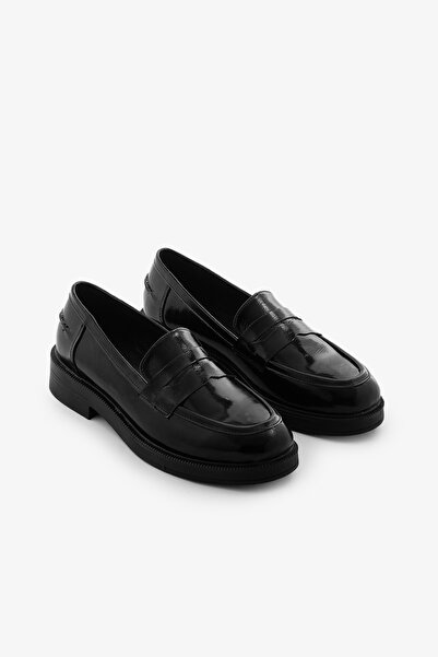 SAYL Чорні шкіряні мокасини з натуральної шкіри без шнурків Жіночі повсякденні туфлі