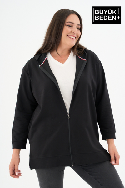 Superlife Γυναικεία ζακέτα με φερμουάρ και κουκούλα SPR26BTK955