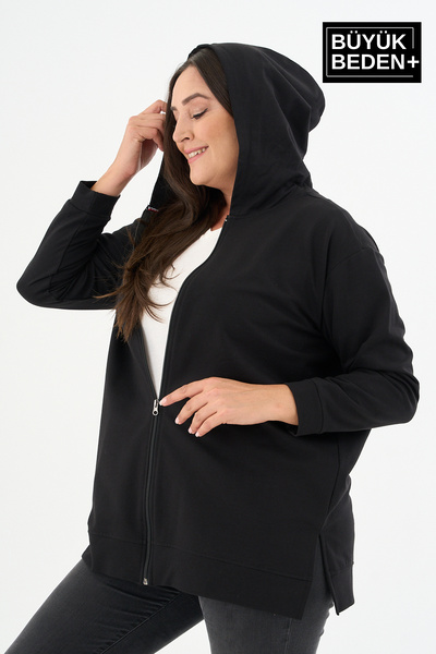 Superlife Γυναικεία ζακέτα με φερμουάρ και κουκούλα SPR26BTK955