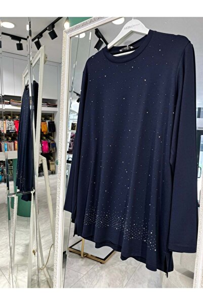 MERAM BUTİK ADN تونيك مرصع بالخرز - أزرق داكن - 2