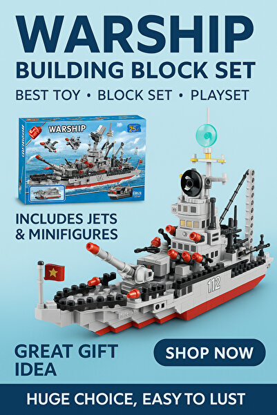 Generic 651pcs Warship Carrier Building Blocks - Fun Educational Toys for Kids!