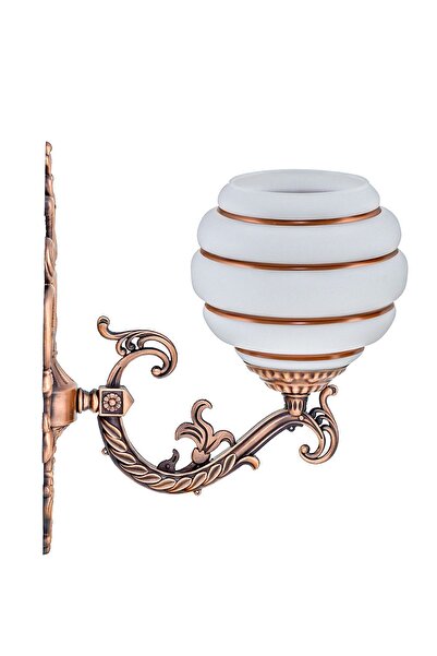 DEDE Zamak Sconce Copper Brown Striped White Ca