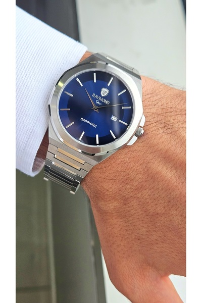 Raymond Rym-611505M Slim Men's Watch - Steel Case and Strap - 2 Years Warranty Ss-Bl