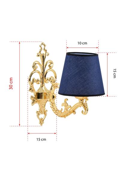 DEDE Zamak Wall Sconce Gold with Blue Hat