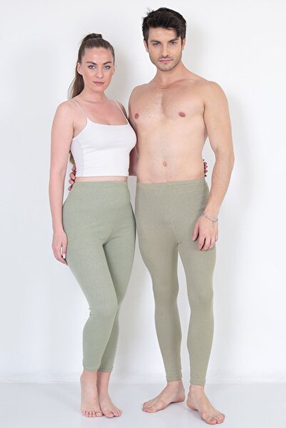Isıl Termal | Unısex Şardonlu Askeri Yeşil Nano Tayt (1 adet )