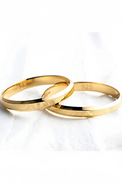 deren gümüş 4mm Kenar Pahlı Gümüş Alyans