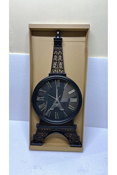 Generic ساعة حائط بلاستيكية مع زجاج على شكل برج ايفل، متوفرة بلونين