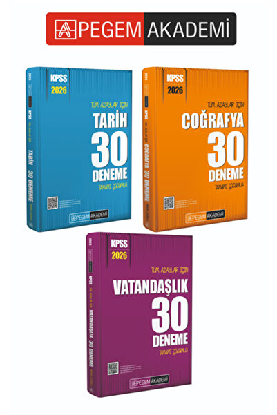 Pegem Akademi Yayıncılık PEGEM AKADEMİ 2026 KPSS Tüm Adaylar İçin 90 Deneme S...