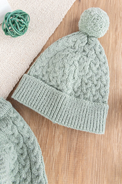 Babymod Baby Boy Beret Knitwear Winter Baby Suit Baby Suit with Hat