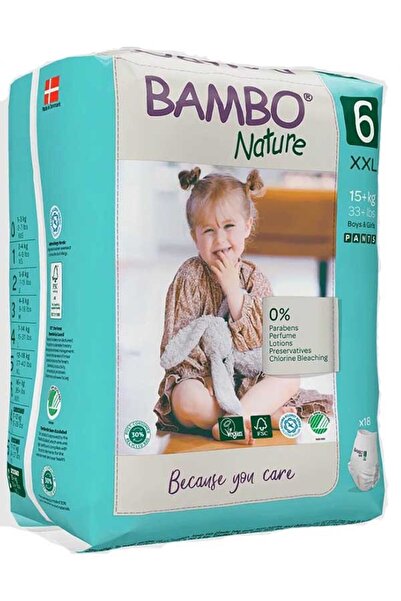 Bambo Nature No6 Ekolojik Kulot Bez 15+Kg | 18 Adet