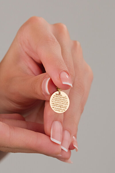 Zeynepli gold & jewelry 14 AYAR ALTIN ZARİF AYETEL-KÜRSİ KOLYE UCU