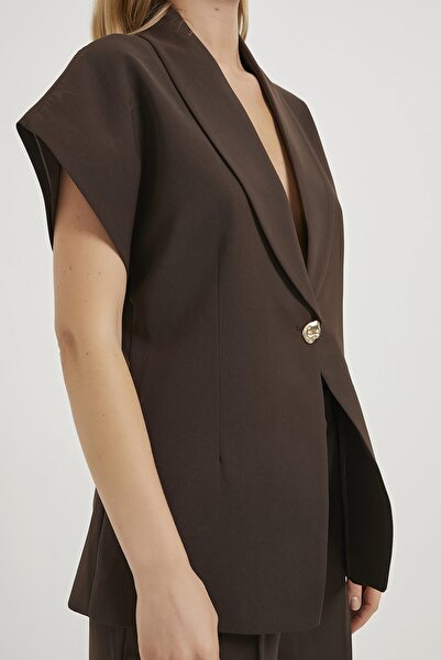 Arma Life Women's Premium Vest Wide Leg Pants Coffee Set