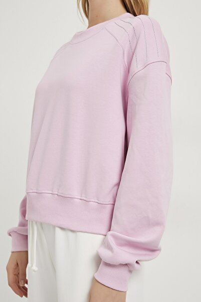 Arma Life Γυναικείο φούτερ ARMALIFE 10711 με λεπτομέρεια από πέτρα στον ώμο