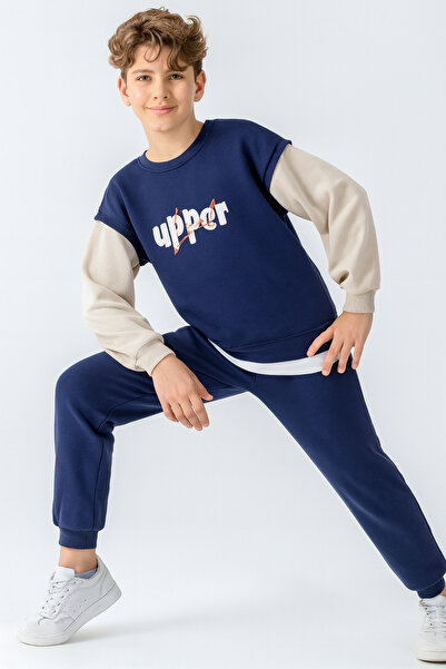 AHENGİM Σετ χειμερινής φόρμας για αγόρια με εμπριμέ 3 κλωστές Ak4231