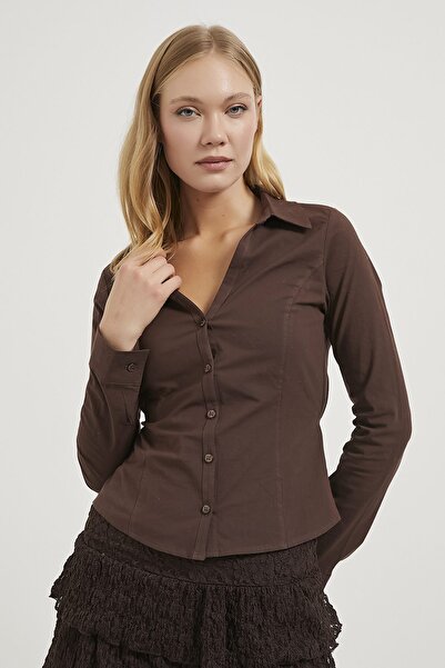 Arma Life Γυναικείο πουκάμισο ARMALIFE 0413 με λαιμόκοψη με λάστιχο