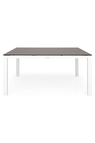 Maison Mex Masă pătrată de grădină/terasă, PROSSECO, L.155 l.155 Î.75 cm, alb...