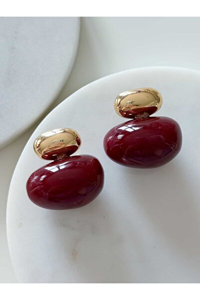 CHARMLUCKY BORDO-GOLD TOP KÜPE