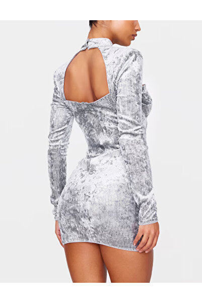 Pretty Little Thing PRETTYLITTLETHING occasion dress, silver