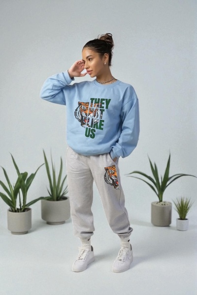 Wish BF supradimensionat Kaplan cu imprimeu cu glugă Set de trening de iarnă,...