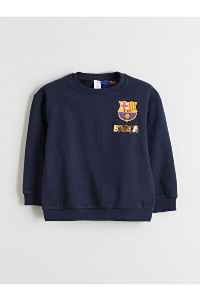 LC Waikiki Φούτερ για αγόρια Peak New Season Barcelona με τύπωμα με λαιμόκοψη