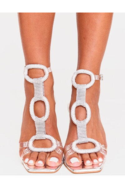 Pretty Little Thing PRETTYLITTLETHING Heeled Sandals, silver