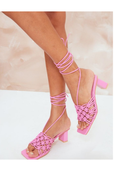 Pretty Little Thing PRETTYLITTLETHING Heeled Sandals, pink