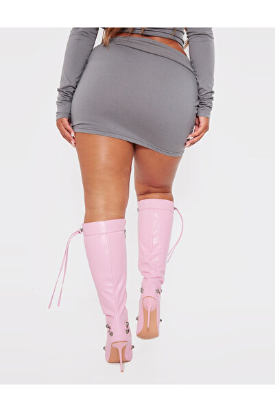 Pretty Little Thing Fustă mini PRETTYLITTLETHING, gri