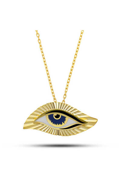 BlackCraft Silver Gold Eye of the Night Women's Necklace