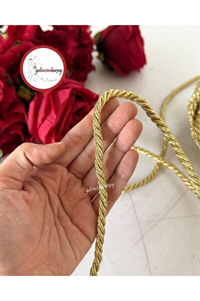 Gelincimherşey Halat Kordon İp Altın 0.5 cm 2 mt