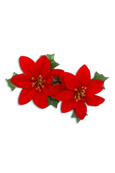 Family Christmas Decoratiune de Craciun - set 2 flori Poinsettia
